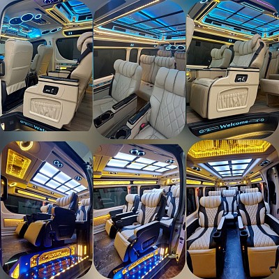 Charter a VIP van with 8 seats, 10 seats, 13 seats, 24-hour service.