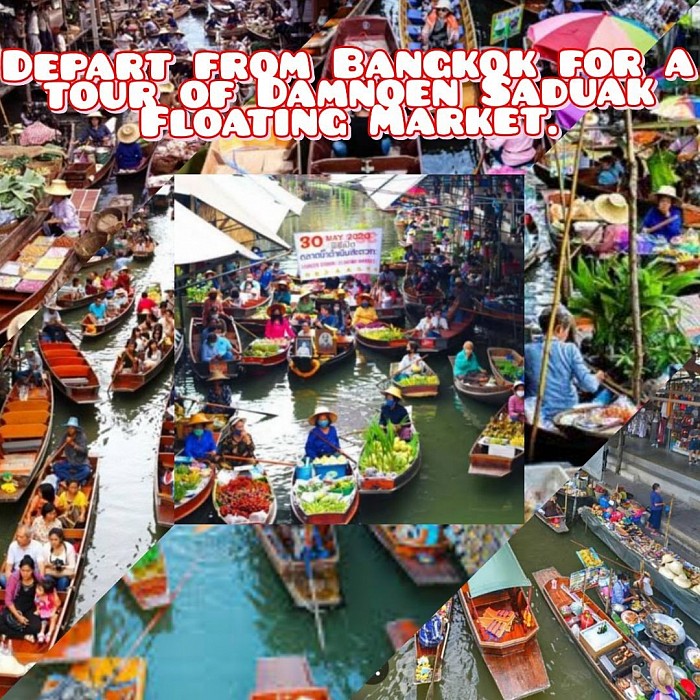 Maeklong Railway Market, Damnoen Saduak Floating Market, Damnoen Saduak Elephant Village